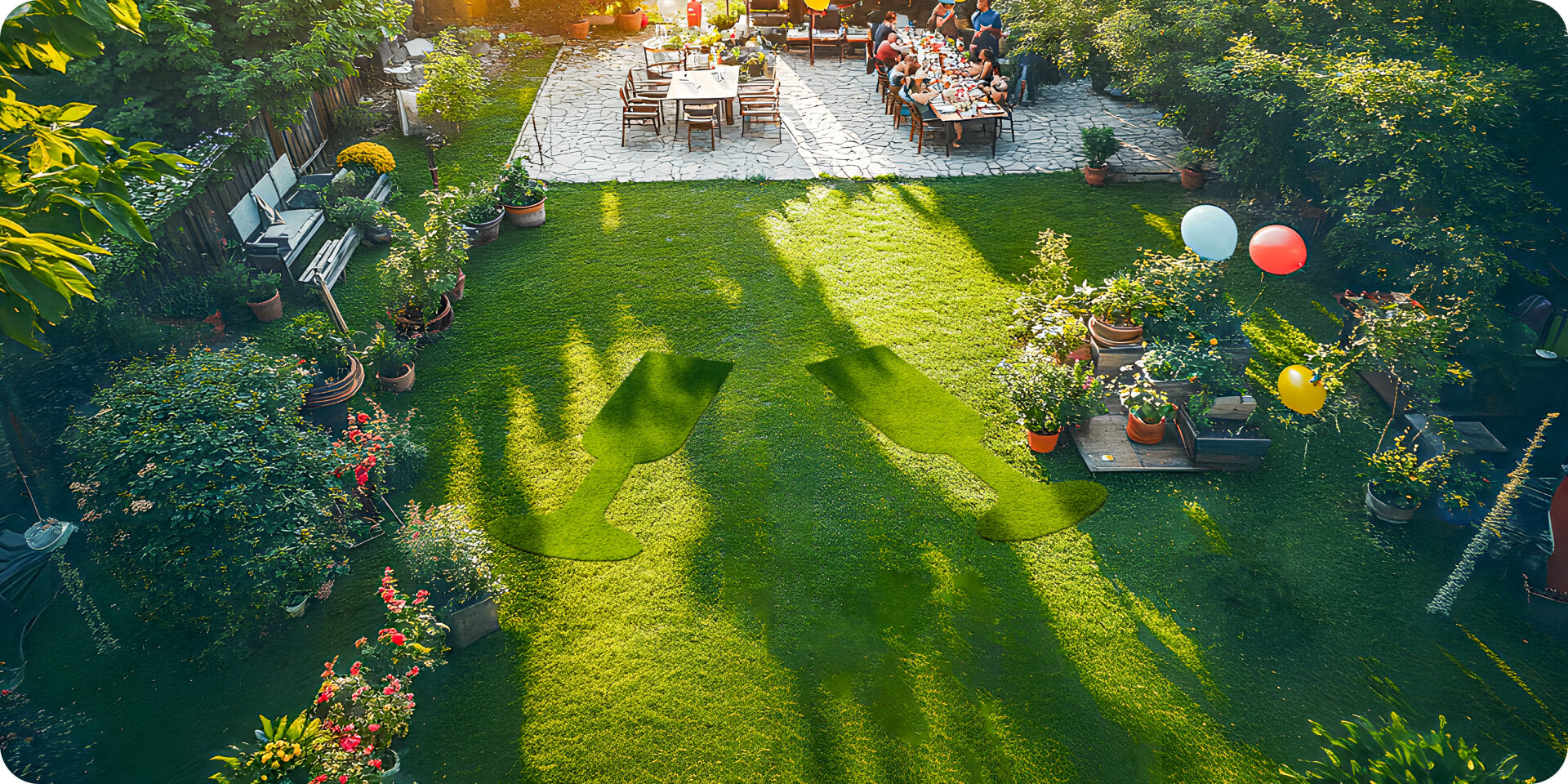 Navimow i110N robot lawn mower mows glass patterns for dinner.