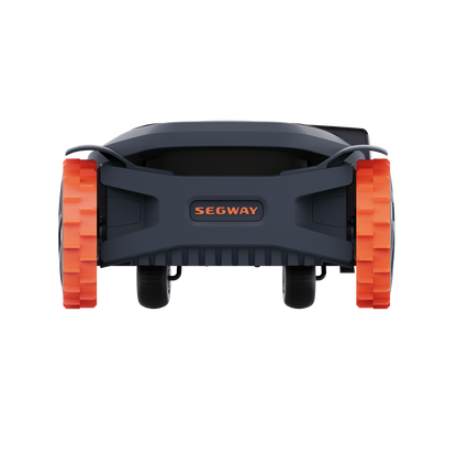 Segway Navimow i Series robot lawn mower with orange wheels.