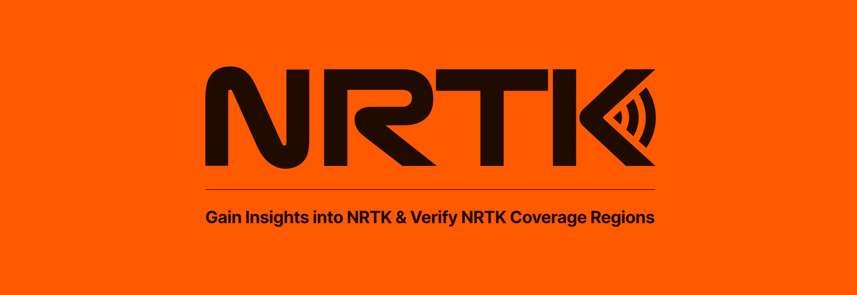Orange background with NRTK text and info about coverage regions.