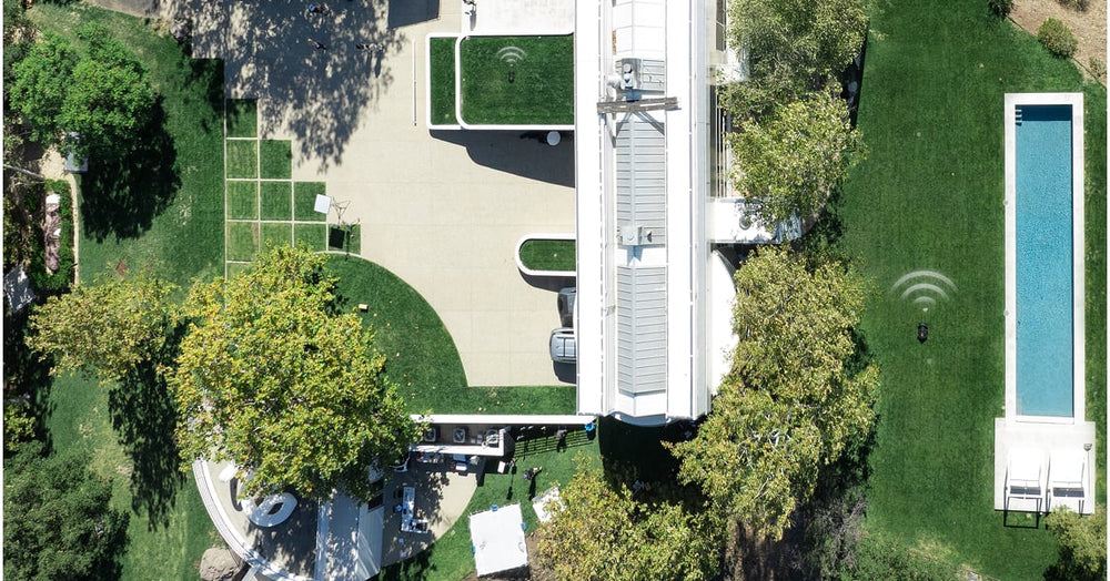 Segway Navimow i110N robot lawn mower mows the green yard.