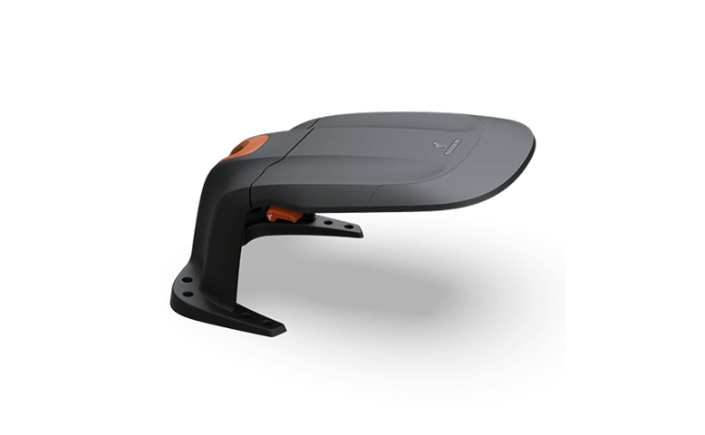 Navimow i105E robot lawn mower garage for outdoor charging protection.