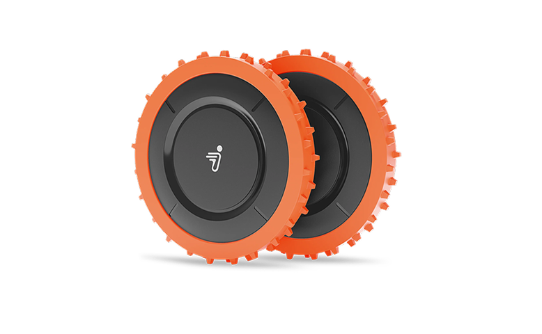 Navimow i Series robot lawn mower orange all terrain wheels