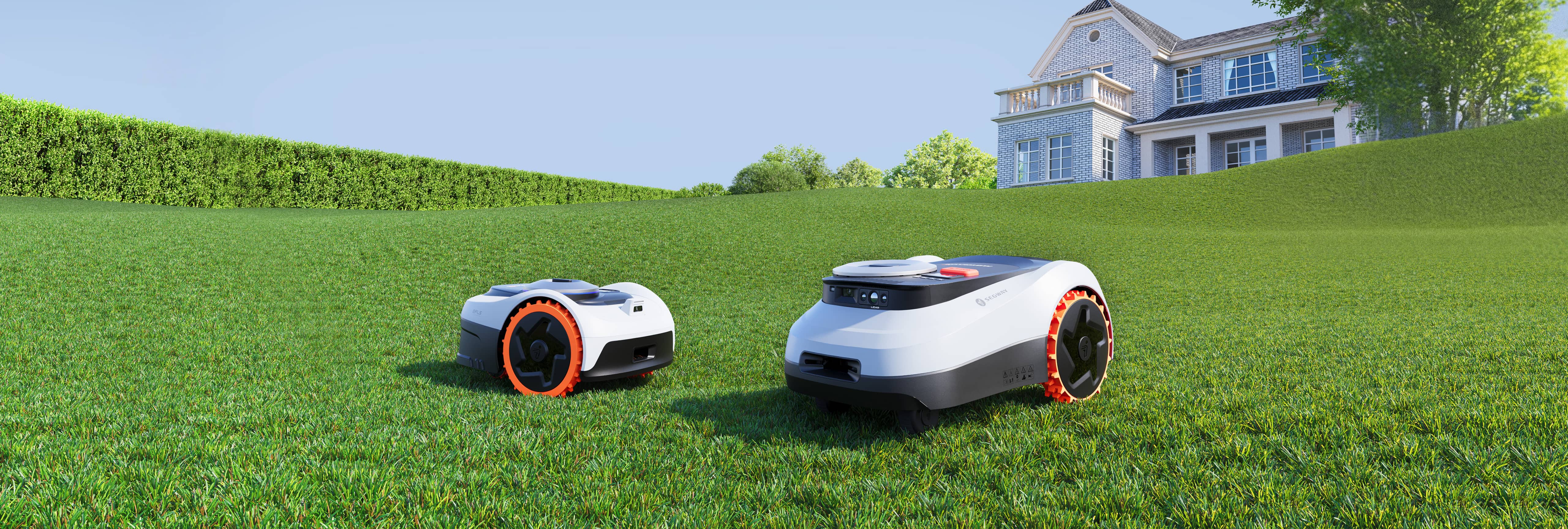 Two Segway Navimow i and H series robot lawn mowers